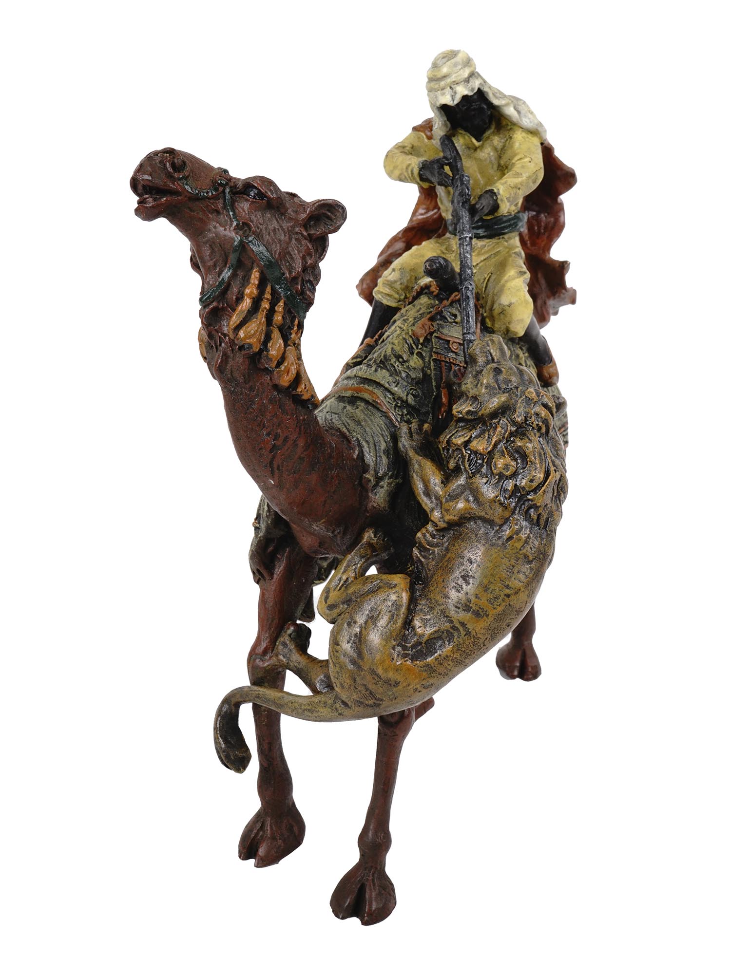 VIENNA BRONZE LION ATTACKS BEDOUIN ON CAMEL PIC-2